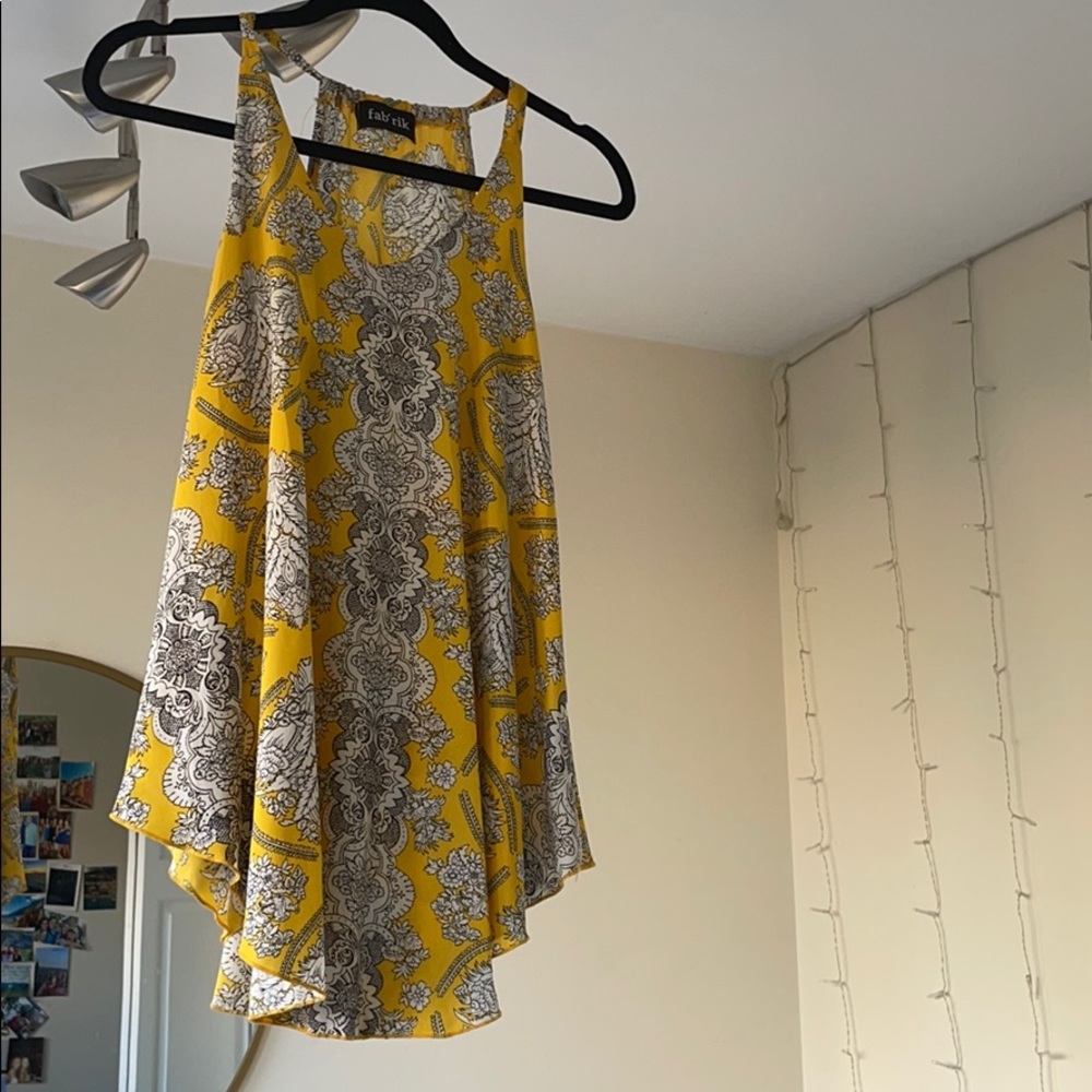 Yellow paisley tank